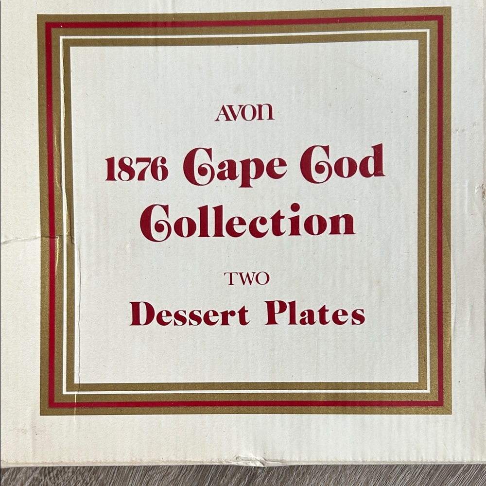 Avon 1876 Cape Cod Collection Red Dessert Plates